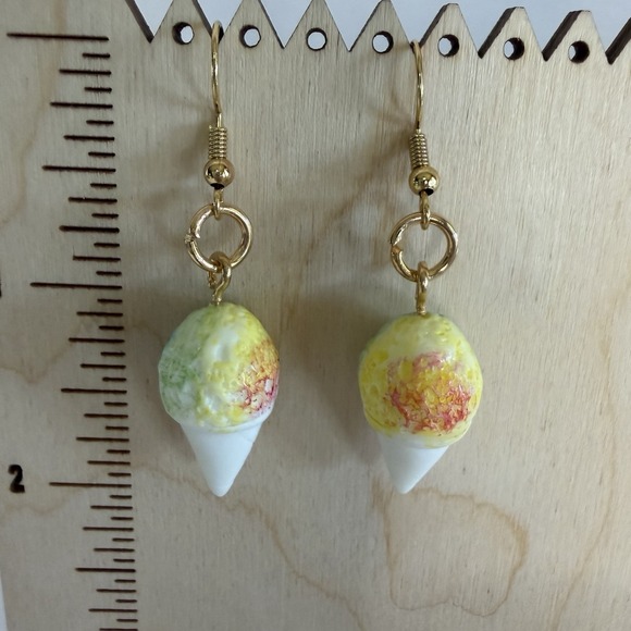 E5 Crafts & Resell Jewelry - Snowcone Fair Treat Dangle Drop Earrings Cute Novelty Jewelry Nickel Free